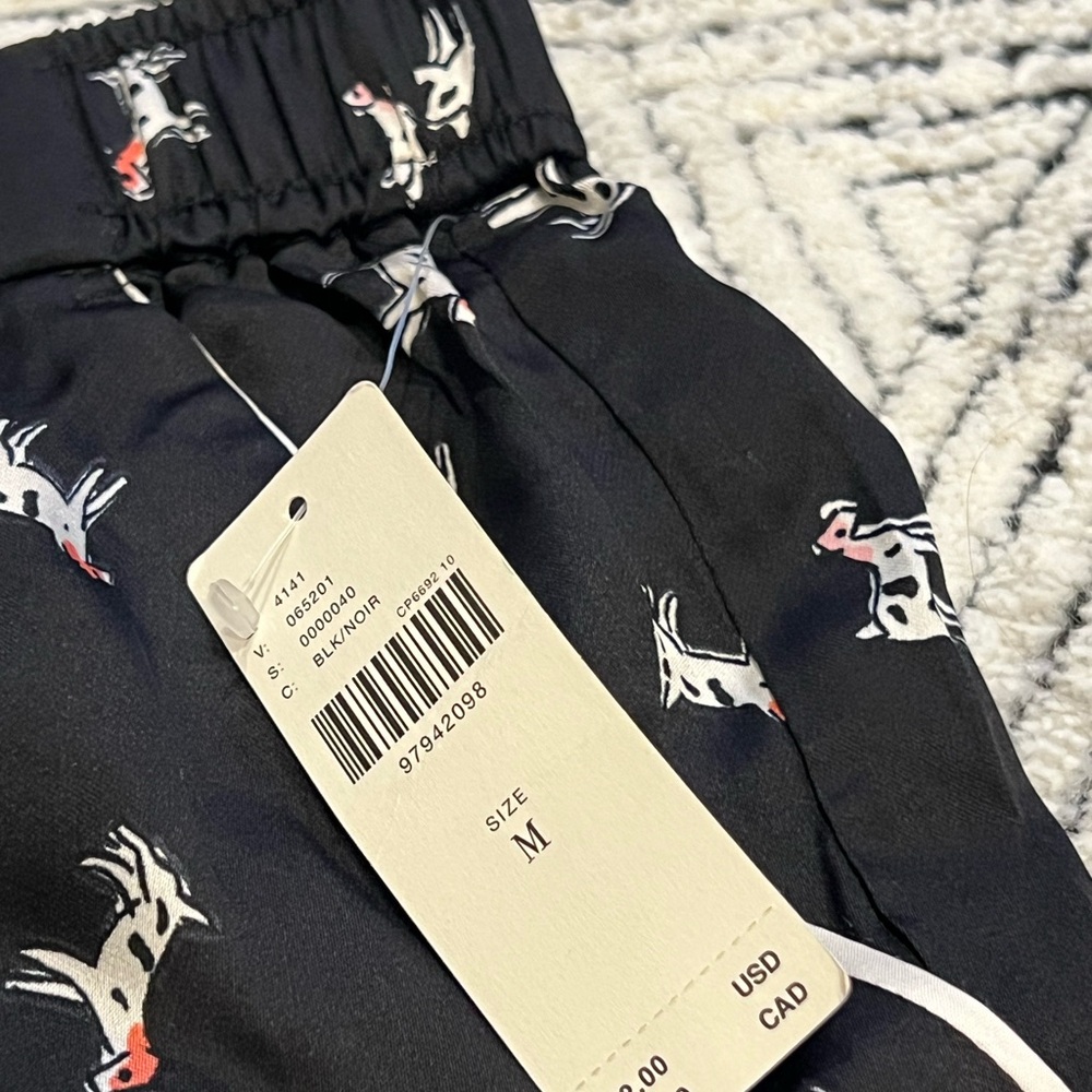 Anthropology The LyreBird Silky Pajama Shorts, 
Dog Print - Picture 8 of 11